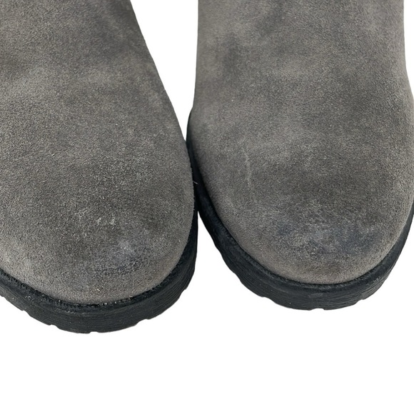 Sam Edelman Boots Women's 10 Grey Suede Leather Ankle Booties Block Heel Shoes - Picture 14 of 14